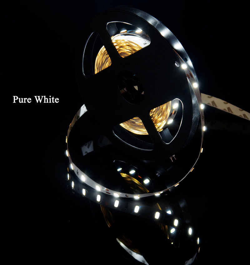 MARSWELL LED Strip Lights Pure White 6000K-6500K High CRI 80+ SMD5630 Non-waterproof Pure White(6000k-6500k)