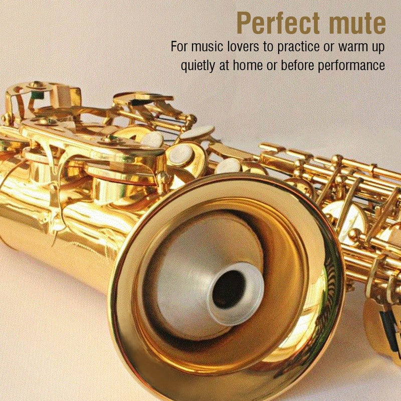 Saxophone Sourdine, Mute Dampener for Soprano Saxophone Practice Low Noise Remove Aluminum Alloy Music Instrument Part