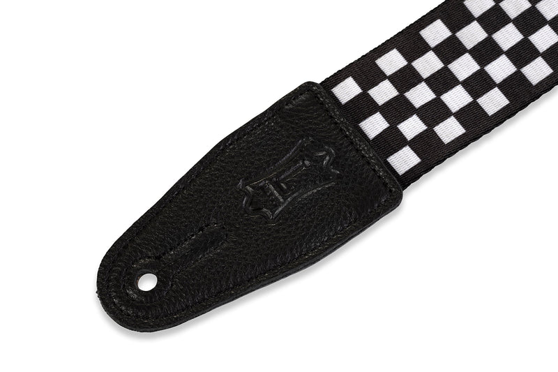 Levy's Leathers 2" Polyester Guitar Strap with Printed Design, Garment Leather Ends and Tri-glide Adjustment (MP-28)