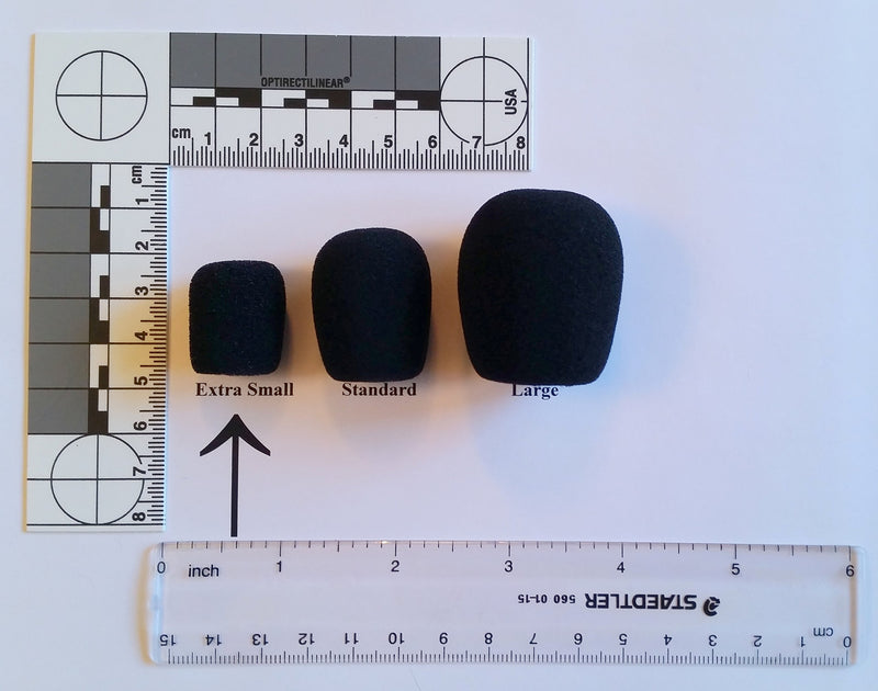 [AUSTRALIA] - Compete Audio Small Microphone Windscreens (Microphone Covers) 6-Pack Headset/Lapel (Lavalier) Fitness Instructor/Gamer Pack Black 