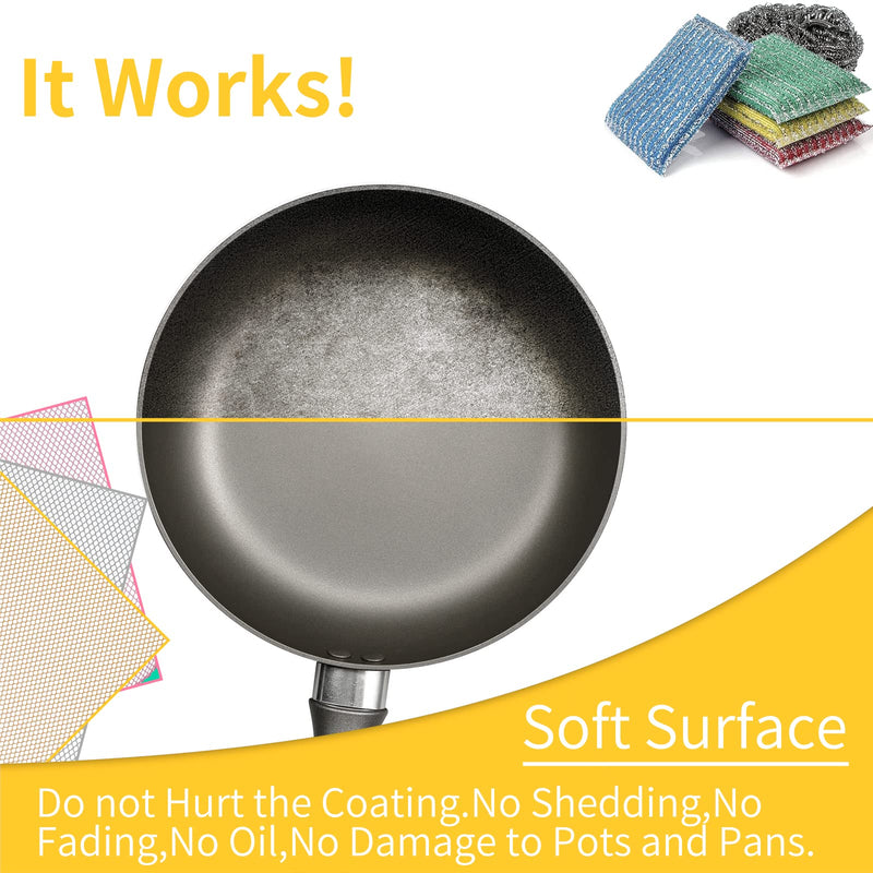 12Pcs Dish Wash Net,Innovative Mesh Cloth,Ultra Durable Non-Scratch Dish Rags for Washing Dishes,100% Odor Free / Quick Dry,Perfect Scrubber,Dish Sponges for Washing Dishes Yellow/Pink/Gray