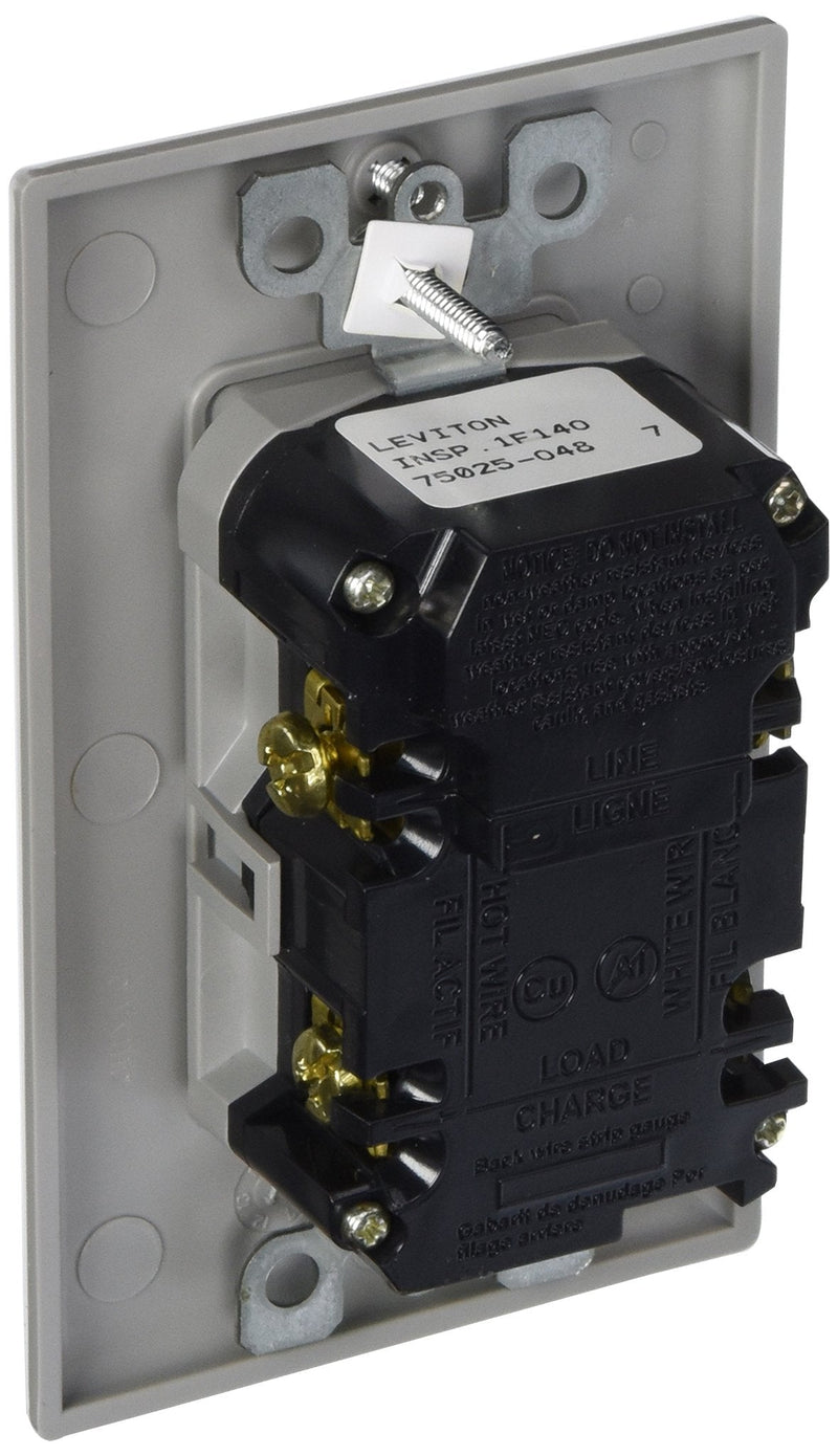 [AUSTRALIA] - Leviton AFTR2-HGG 20-Amp 125-volt Tamper Resistant Hospital Grade AFCI Duplex Receptacle, Gray 