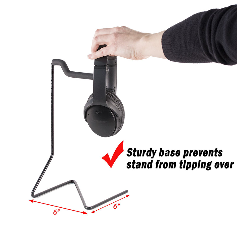 [AUSTRALIA] - String Swing Headphone Stand - Headset Holder for Mpow Beats Bose JVC and Sony - Hangs Any Sized Over Ear Headphones - Universal Mount for Any Desk - Black CC59 