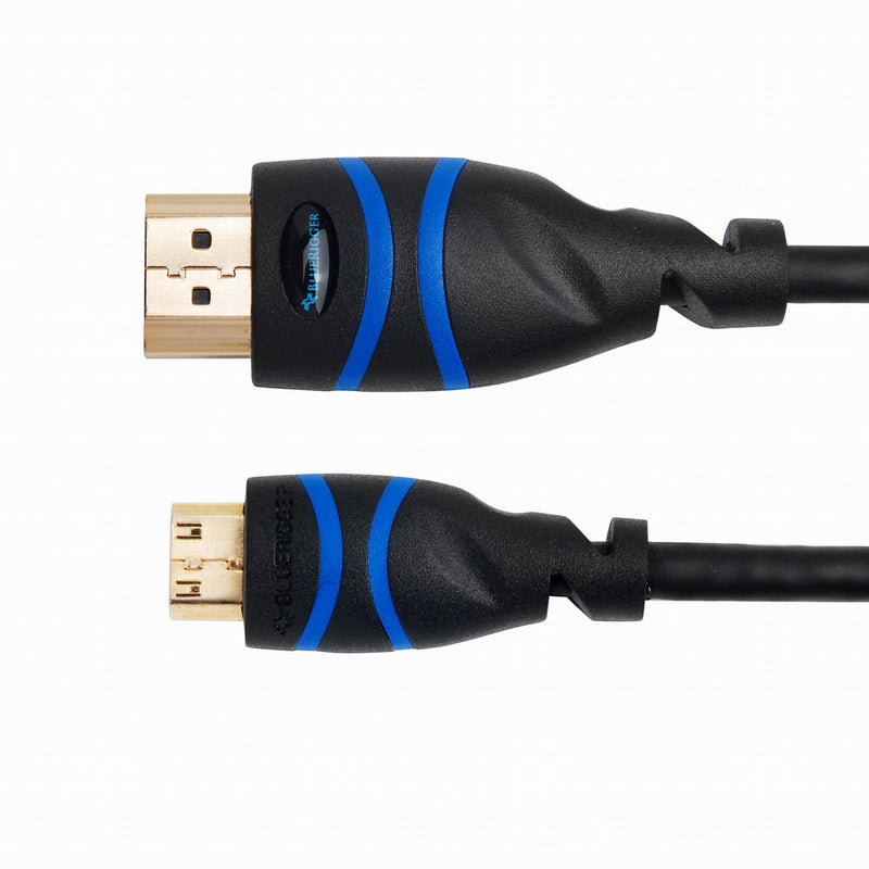 [AUSTRALIA] - BlueRigger Mini HDMI to HDMI Cable (4K 60Hz Ultra HD, High Speed, Ethernet, Audio Return, 6 FT) - Compatible with Raspberry Pi Zero W, DSLR Camera, Camcorder 6FT 