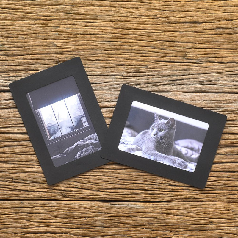 Monolike Paper Photo Frames 4x6 Inch Black 20 Pack - Fits 4"x6" Pictures 4x6 Black 20p