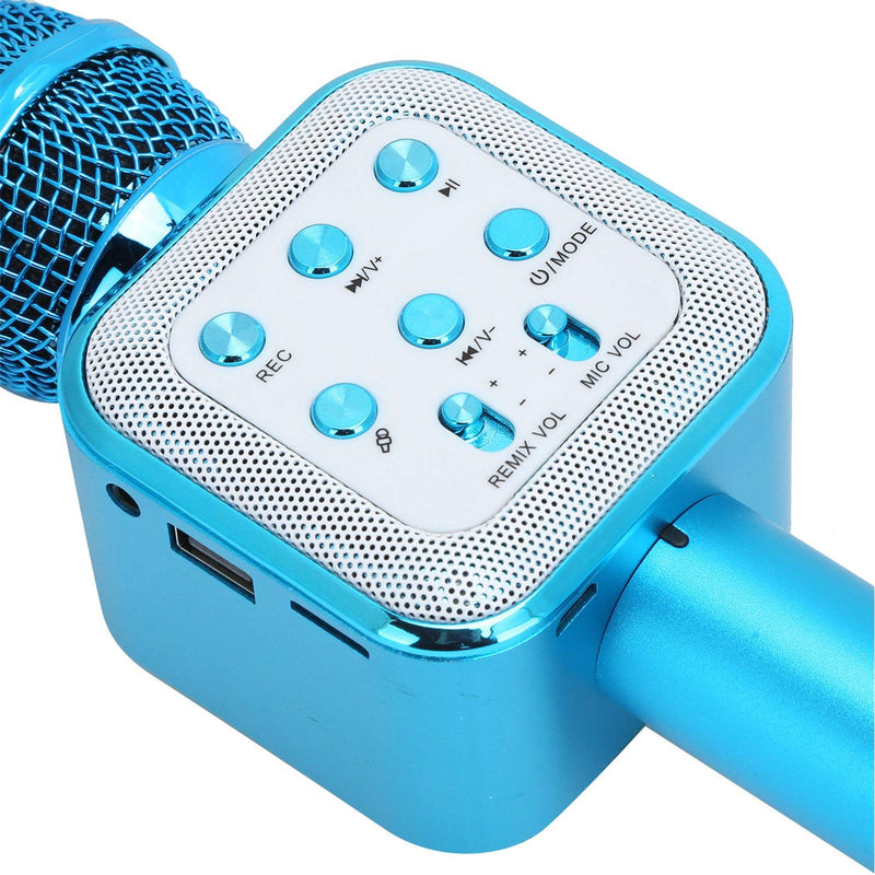 Lazmin112 Bluetooth Wireless Microphone, LED Light Flashing Handheld Microphone, Compatible for iOS/for Android, for Karaoke Home Party