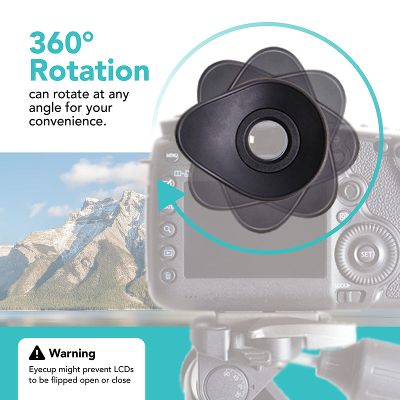 Foto&Tech Oval Soft Rubber EF Eyecup, Eye Cup Cover Eyepiece Viewfinder Compatible with Canon 6D Mark II 6D 5D Mark II 5D T7 T6 T5 T7i T6s T6i T5i T4i XSi SL2 SL1 80D 77D 70D 50D 40D 60Da