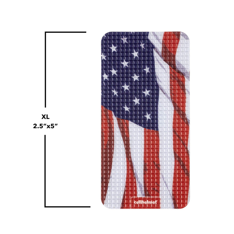 cellhelmet TACKBACKS | Universal Non-Slip Phone Grip, Device Grip Tape | Phone - XL (2.5" x 5") | Patriotic USA Flag Case Cover | Protective Phone Back American Flag