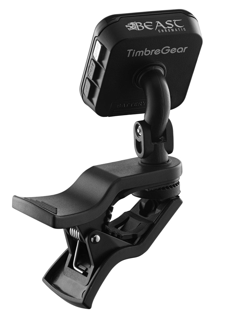 TimbreGear Clip-On Chromatic Guitar Tuner (Pitch Black) with FREE 20 PACK PRO PACK GUITAR PICKS! For Guitar, Bass Guitar, Acoustic Guitar, Electric Guitar, Ukulele, Violin Pitch Black