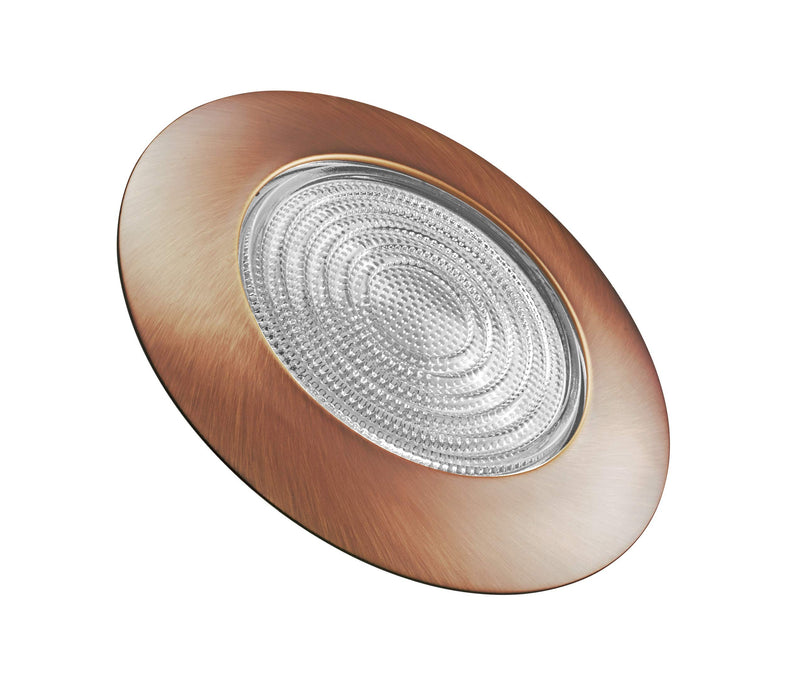 NICOR Lighting 6 inch Bronze Recessed Shower Trim with Glass Fresnel Lens (17502BZ)