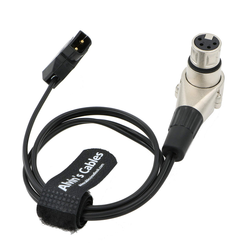 Alvin's Cables Luxury D Tap to XLR 4 Pin Female Right Angle Power Cable for ARRI Camera Monitor Straight Cable