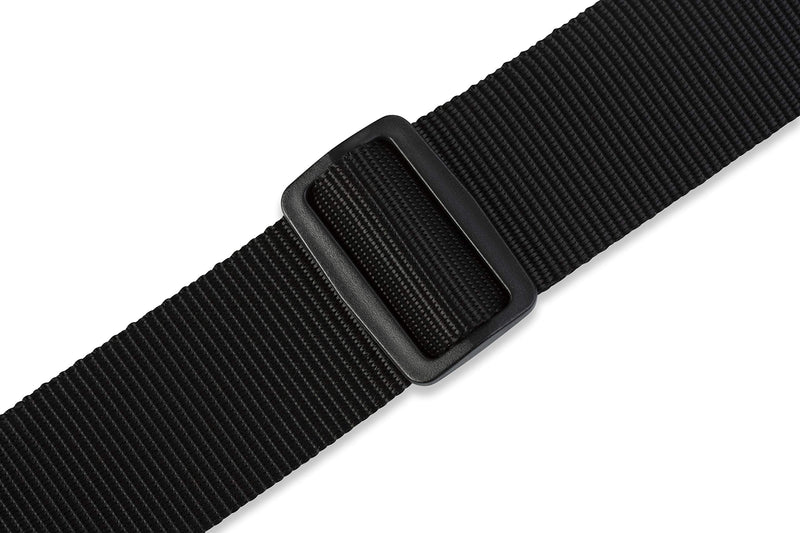 Levy's Leathers 2" Signature Series Soft-hand Polypropylene Guitar Strap with Leather Ends; Black (MSS8-BLK)
