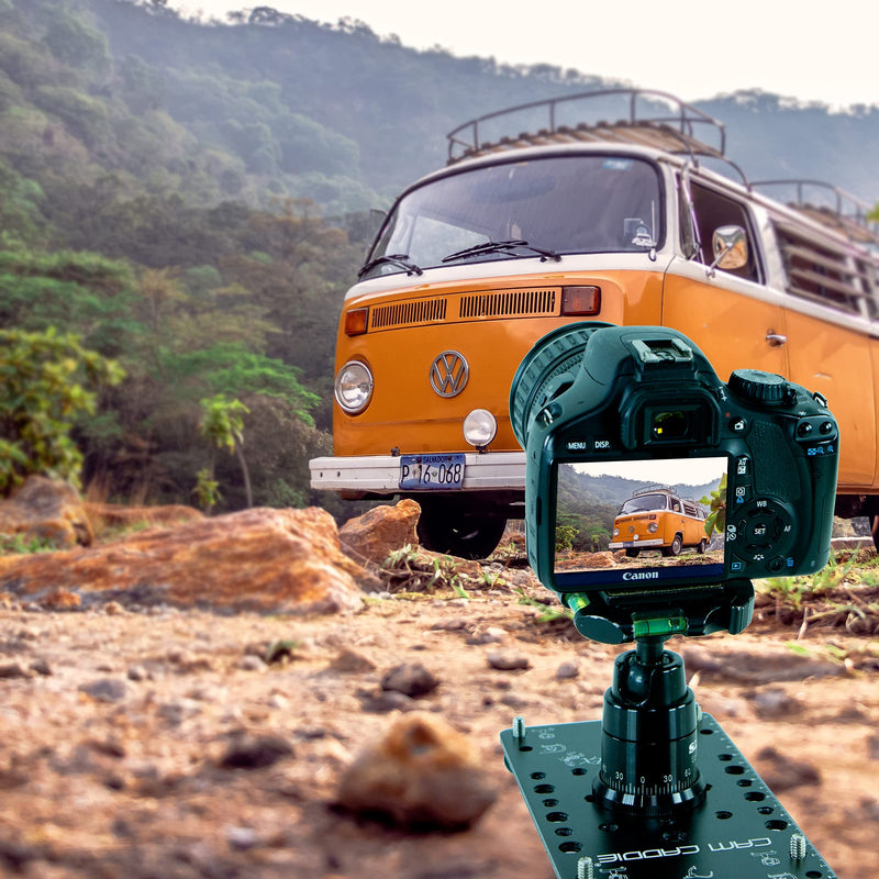 Cam Caddie Ultra Flat Low Angle Cheese Plate POD/Tripod Mount for DSLR, Mirrorless and Action Cameras Cheese Plate POD Pro