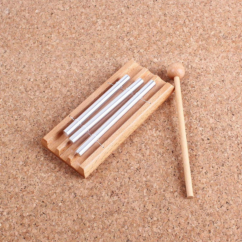 Alnicov Energy Chime Three Tone Meditation Classroom Bell With Mallet For Prayer Yoga Or Teachers' Classroom Management