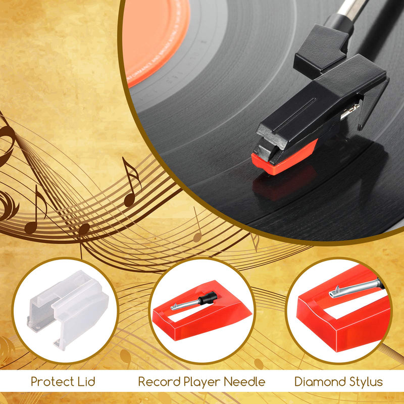 2 Pieces Record Player Needle, Stylus Needle Record Player Turntable Replacement Needle with Ceramic Tip for Vinyl Record Player Phonograph