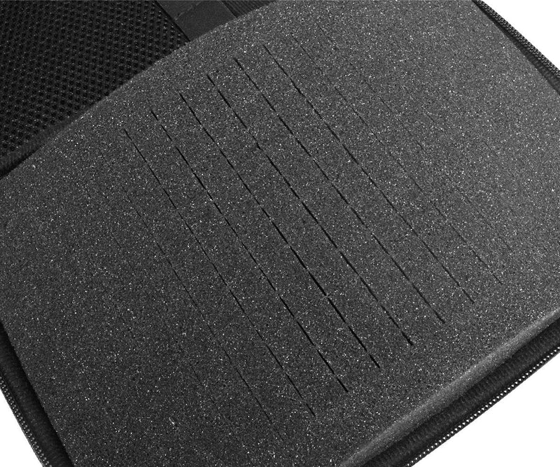Professional Portable Recorder Case with DIY foam inlay for DR-05, DR-40, DR-22L, DR-100MKll, DR-1, Mini Tripod, Adapter, Mic Pop Windscreen, Smart accessory padding solution for SD cards, cabl