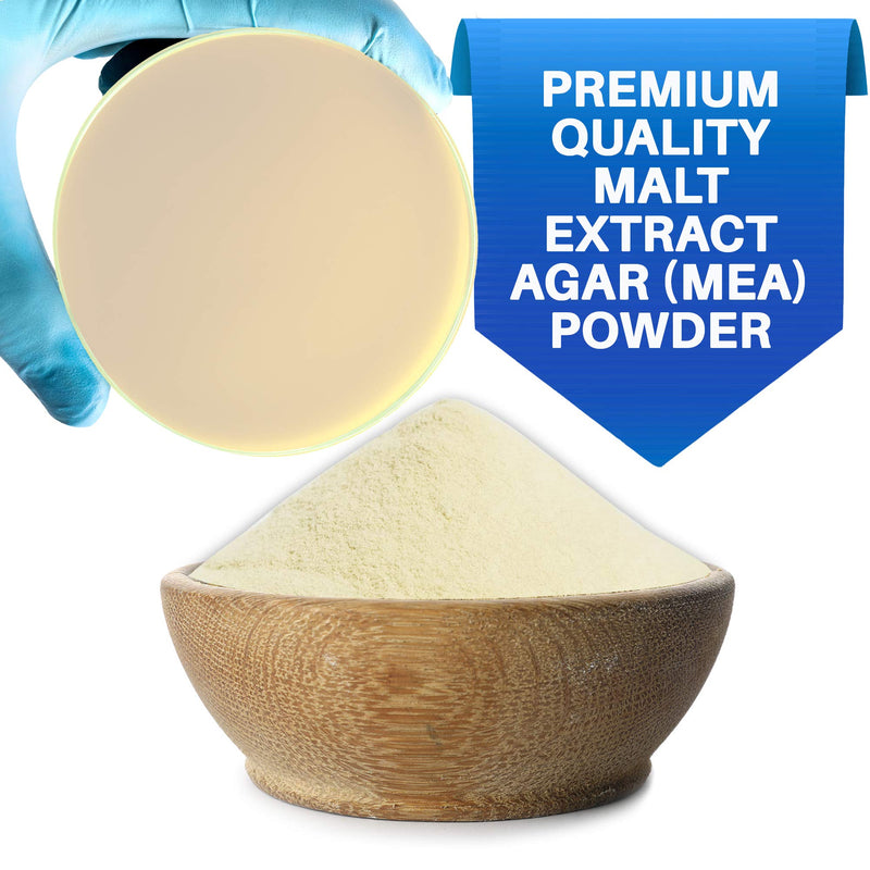 Malt Extract Agar Powder 100 Grams - Evviva Sciences - Make Over 100 Agar Petri Dishes - Premium Performance - Excellent for Mold & Fungus - Great for Mushrooms & Science Projects