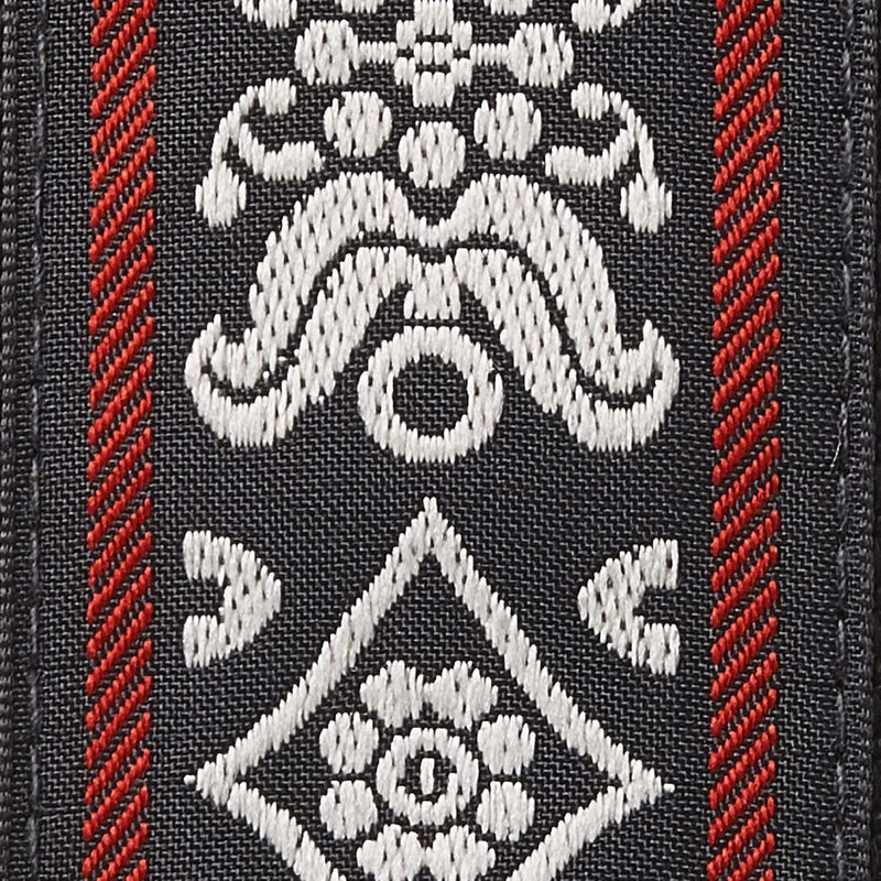 [AUSTRALIA] - Ernie Ball Jacquard Guitar Strap, Blackjack Red (P04669) Regal 