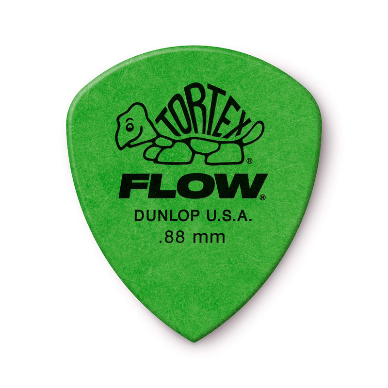 Jim Dunlop Tortex Flow Standard .88mm Guitar Picks (558P.88) 12 Pack Green