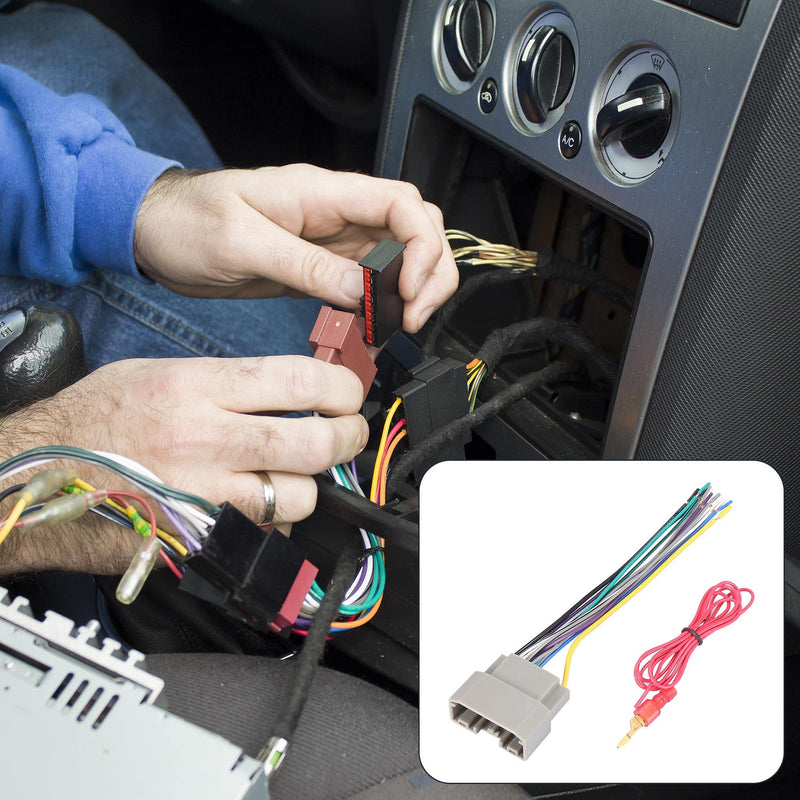 X AUTOHAUX 70-6522 Car Stereo CD Player Wiring Harness Set Wire Radio Adapter Plug for Chrysler Sebring 2008-2010