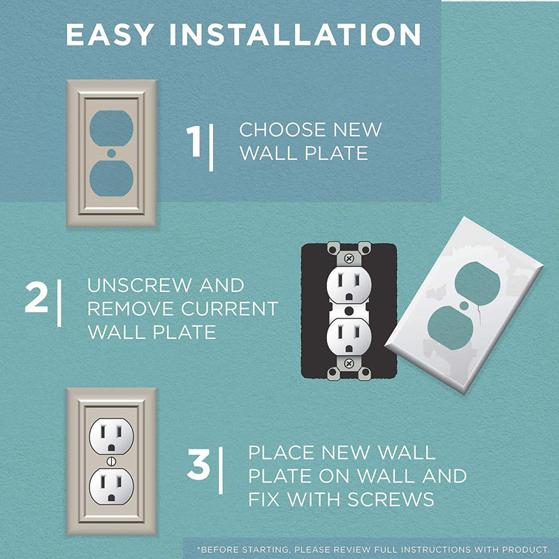 Franklin Brass W35252-PW-C Classic Architecture Single Switch Wall Plate/Switch Plate/Cover, White