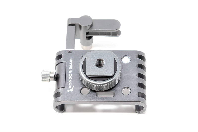 KONDOR BLUE T5 SSD Holder w/Cold Shoe Mount for Z CAM S6 F6 F8 BMPCC4K/6K. Compatible with Any cage or hot Shoe. Made for Samsung T5 Media Drives commonly Used with Kondor Blue USB C Cable.