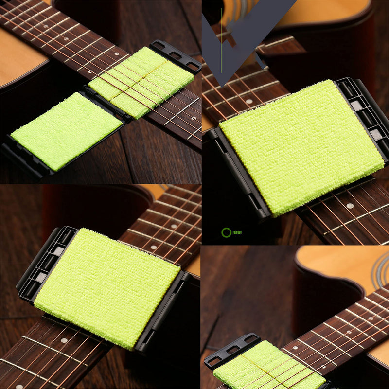 CHSG 2 Pcs Guitar Fingerboard String Cleaner, Keep The Guitar Strings Clean And Increase Their Lifespan, Durable Portable Cleaning Maintenance Care Kit For Guitar/Bass/Mandolin/Ukulele