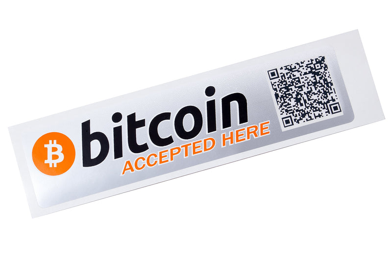 My Bitcoin Sticker - With New QR Code Window Feature for you to Personalize it - Be Able to Receive Cryptocurrency Payments - Secure them at the Same Time -Let the World Know you Accept Digital Money!