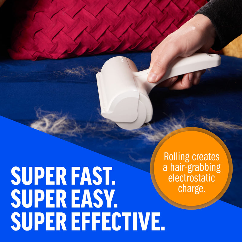 ChomChom Pet Hair Remover - Reusable Cat and Dog Hair Remover for Furniture, Couch, Carpet, Car Seats and Bedding - Eco-Friendly, Portable, Multi-Surface Lint Roller & Animal Fur Removal Tool