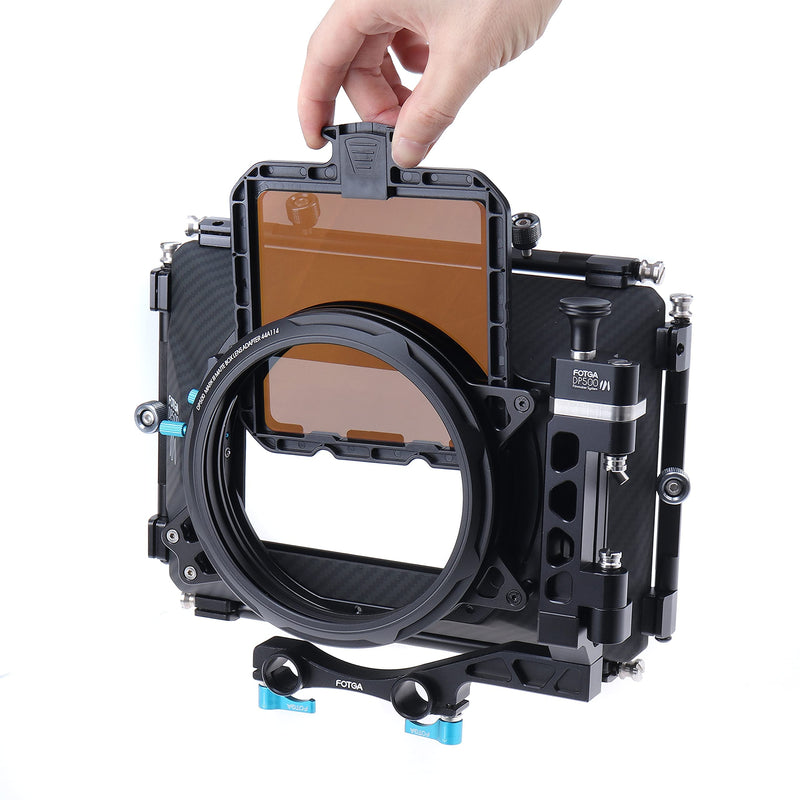 Runshuangyu Fotga Square 4x4 inch Optical Glass Full Neutral Density Filter, ND4 Full ND Filters for Swing Away Matte Box Holder (ND4)