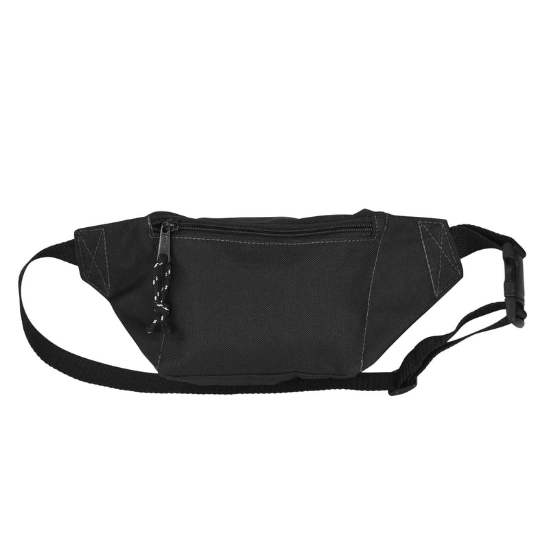 DALIX Fanny Pack w/ 3 Pockets Traveling Concealment Pouch Airport Money Bag Black