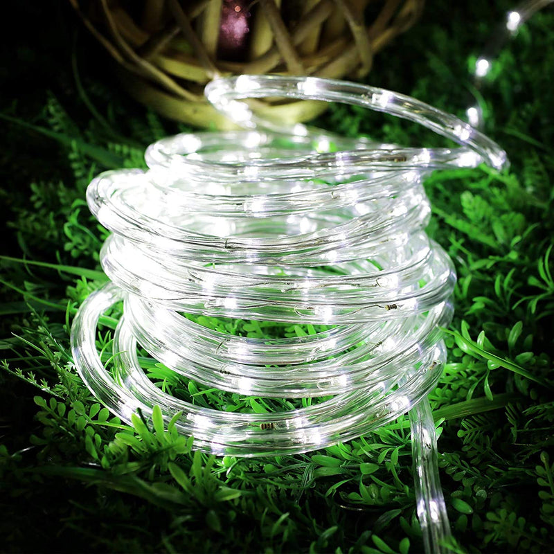 Lepro Outdoor Rope Lights Mains Powered, Linkable, Low Voltage, 10M 240 LED Outside String Lights Plug in, Bright Daylight White, Waterproof for Garden, Caravan, Camping Tent, Gazebo, Tree and More