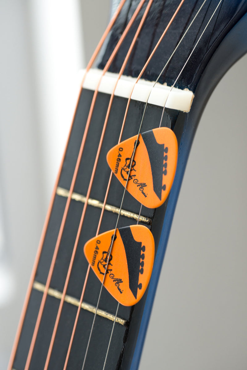 Tanbi Music Premium Celluloid Guitar Picks, P212 – 25 Extra Thin (0.46mm) Pack 0.46 orange