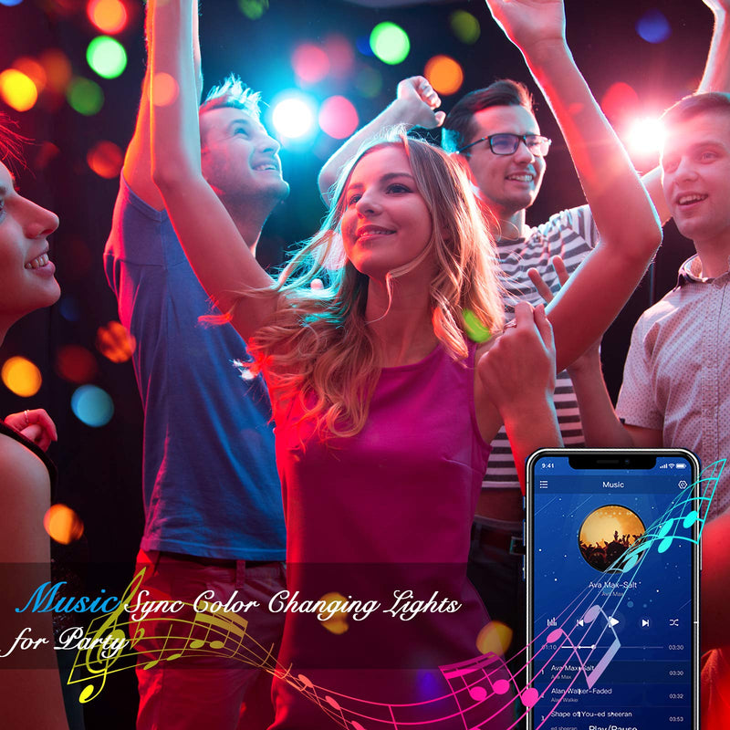 Daybetter Led Strip Lights 50ft Smart Light Strips with App Control Remote, 5050 RGB Led Lights for Bedroom, Music Sync Color Changing Lights for Room Party