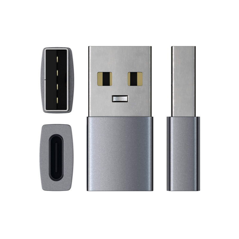 [AUSTRALIA] - Satechi Type-A to Type-C Adapter Converter - USB-A Male to USB-C Female - Compatible with iMac, MacBook Pro/MacBook, Laptops, PC, Computers and More (Space Gray) Space Gray 