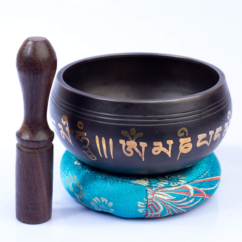 Tibetan Singing Bowl Set - Pretty and Small Authentic Handcrafted For Mindfulness Meditation Sound Chakra Holistic Healing By Himalayan Bazaar