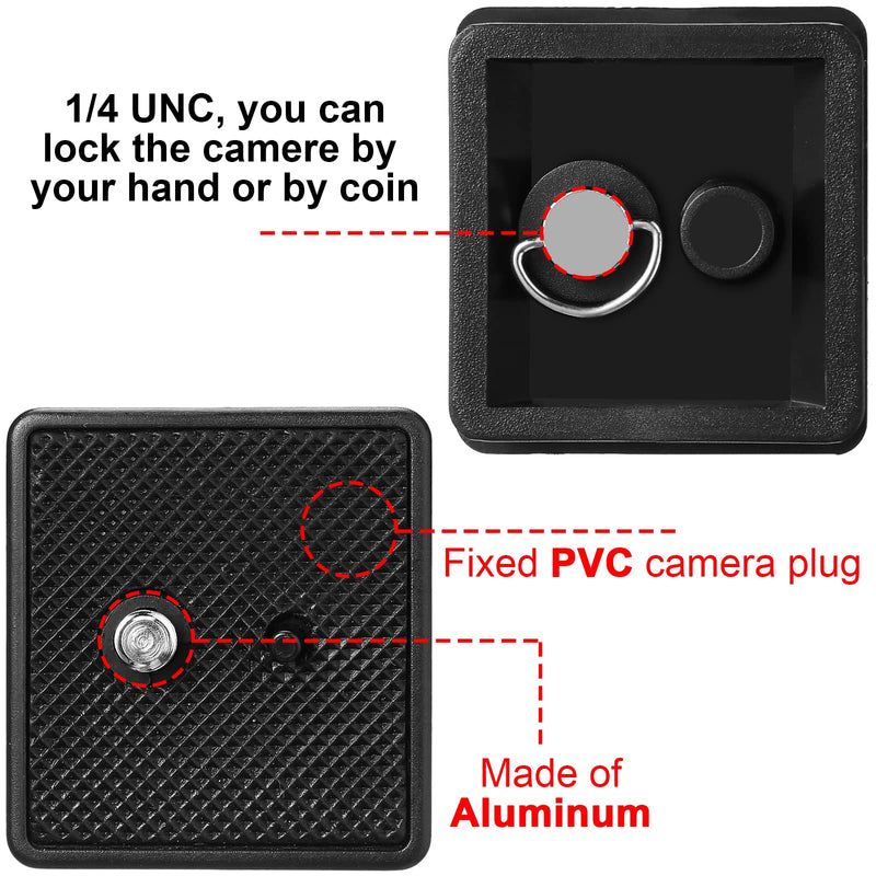 2 Pieces 41 mm QR Release Plate Camera Tripod Ball Head Quick Release Plate Replacement Compatible with Ambico V-0552 V-0554, Sunpak 7500 Pro 7500tm 7575, Kalimar Pro-tech V-40