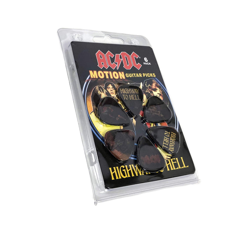 Perri's Leathers Ltd. LPM-ACDC1 - Motion Guitar Picks - AC/DC - Highway to Hell - Official Licensed Product - 6 Pack - MADE in CANADA.