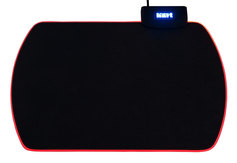 Maker hart Large RGB Music Mixer Pad 7 Light Modes Extended Audio mixer Mat Durable Stitched Edges Anti-Slip Rubber Base Premium Music Player for Drum/Guitar/Keyboard mixer Instrument 13.1in x 8.5in