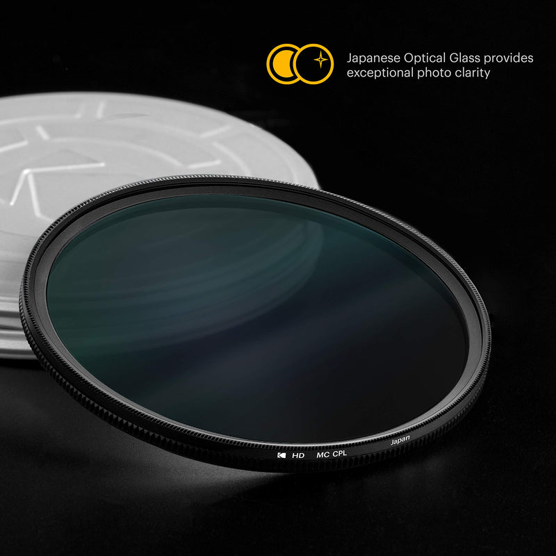 KODAK 72mm CPL Lens Filter | Circular Polarizing Filter Removes Reflections from Glass & Water, Enhances Contrast Improves Color Saturation, Super Slim, Multi-Coated 12-Layer Nano Glass & Mini Guide