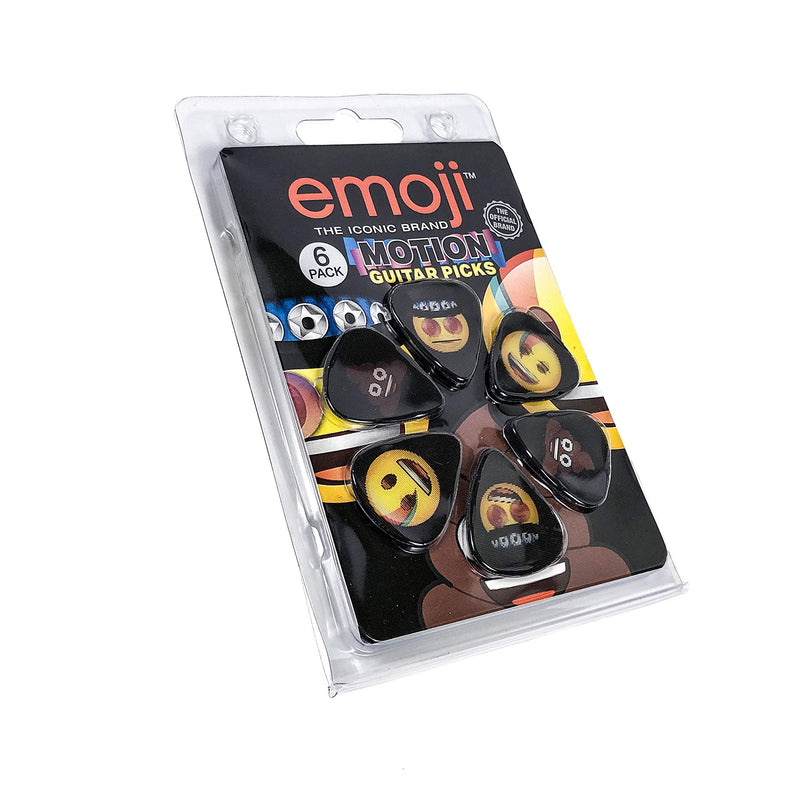 Perri's Leathers Ltd. LPM-EMO2 - Motion Guitar Picks - emoji - Rock Vibes - Official Licensed Product - 6 Pack - MADE in CANADA.