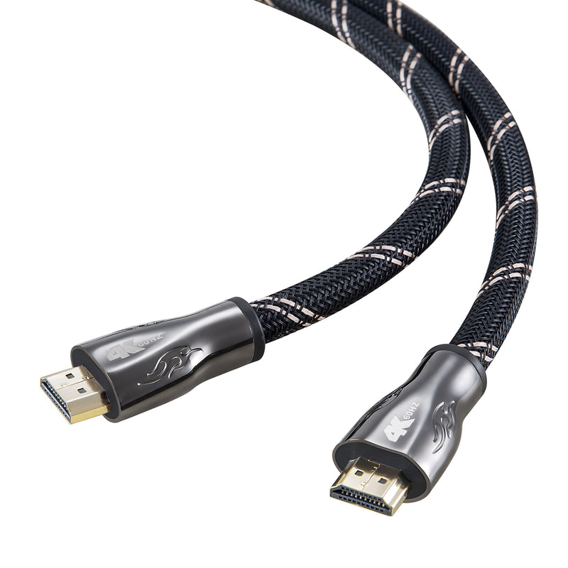 UFO Parts HDMI Cable 10ft - BUSUQ - HDMI 2.0 (4K@60HZ) Ready - 26AWG Nylon Braided- High Speed 18Gbps - Gold Plated Connectors - Ethernet, Audio Return - Video 2160p, for HD 1080p PS3 PS4 HDMI 10ft Yellow