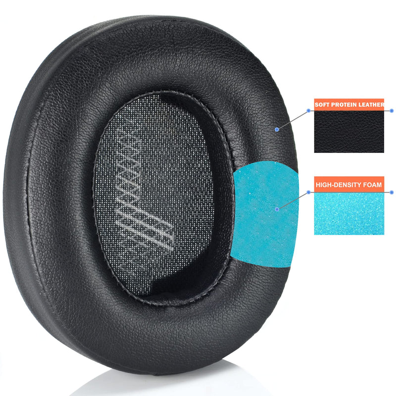 Live 500 BT Earpads – defean Ear Cushion Replacement Cover Foam Ear Pads Compatible with JBL Live 500BT Wireless Over-Ear Headphones，Ear Pads with Softer Leather, Noise Isolation Foam (Black) Black