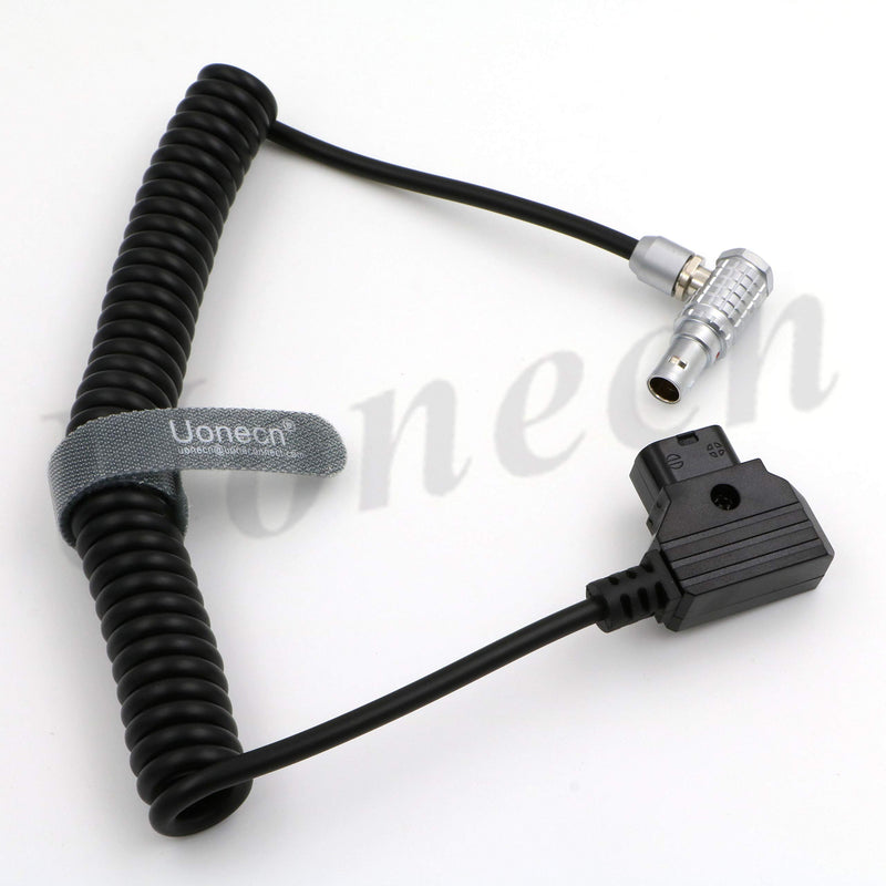 Uonecn Teradek Bond Power Cable for ARRI RED Camera Anton Bauer Right Angle 2 Pin Male to D-Tap Spring Cable 12'' Spring cable right angle 2 pin male to Dtap