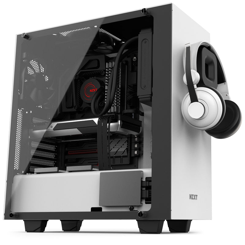 NZXT Puck - BA-PUCKR-W1 - Cable Management and Headset Mount - Compact Size - Silicone Construction - Powerful Magnet for Computer Case Mounting - White