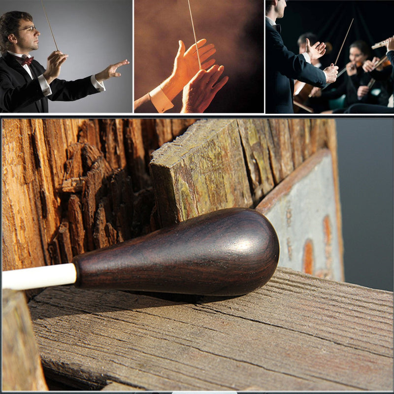 Music Baton Orchestra Baton wood Handle Music Conducting Baton (Black sandalwood Handle) Black sandalwood Handle