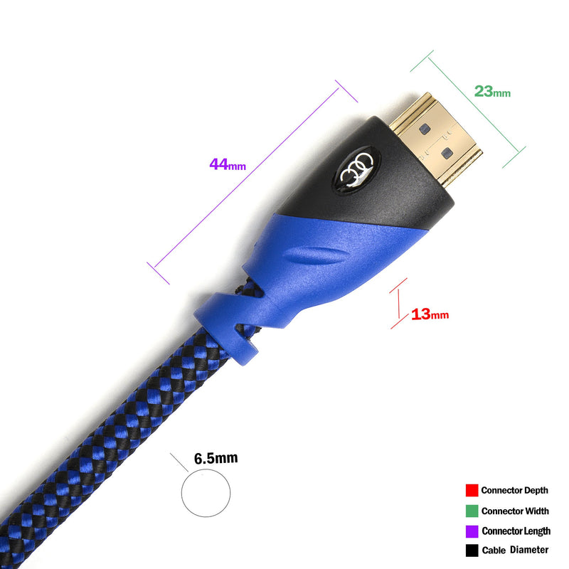 Ultra Clarity Cables HDMI Extension Cable 10 ft - Male to Female - 4k HDMI Extender - Supports High Speed 3D video, ARC, UHD - 10 feet