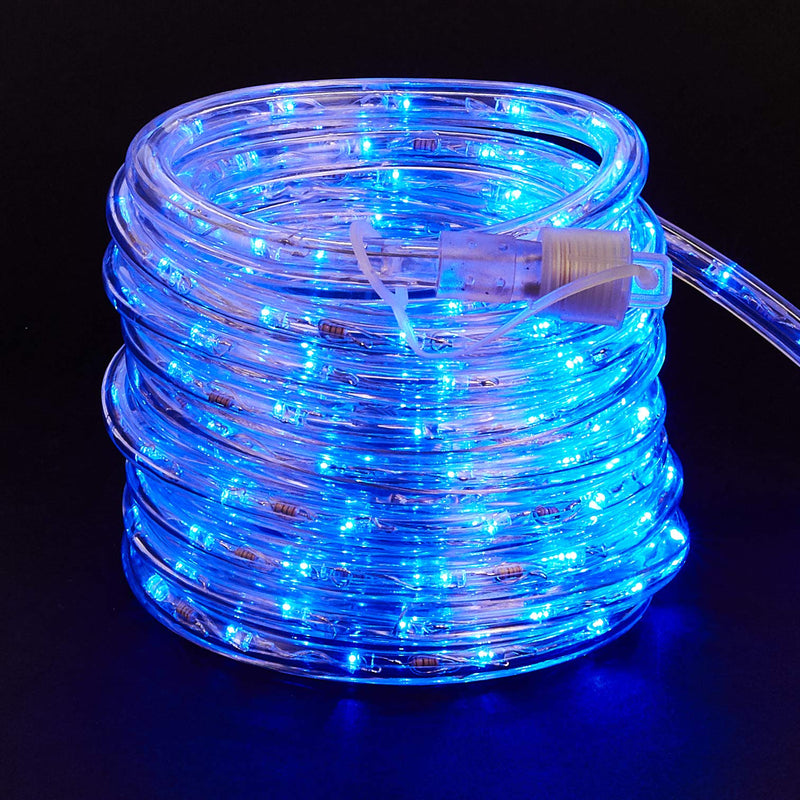 Amazon Basics 210 LED Indoor Outdoor Blue Rope Light, 20-Foot