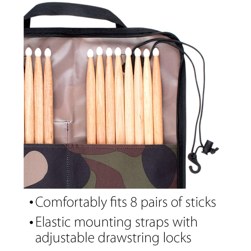 Pro Tec Protec Drum Stick/Mallet Bag-Heavy Ready Series, Camouflage, Model HR337CAMO