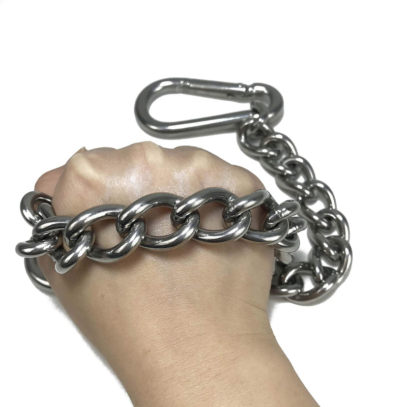 Hanging Chair Chain with Two Carabiners, Stainless Steel Hanging Kits for Hammocks Punching Bags Heavy Duty 400LB Capacity Indoor Outdoor Pack of 1